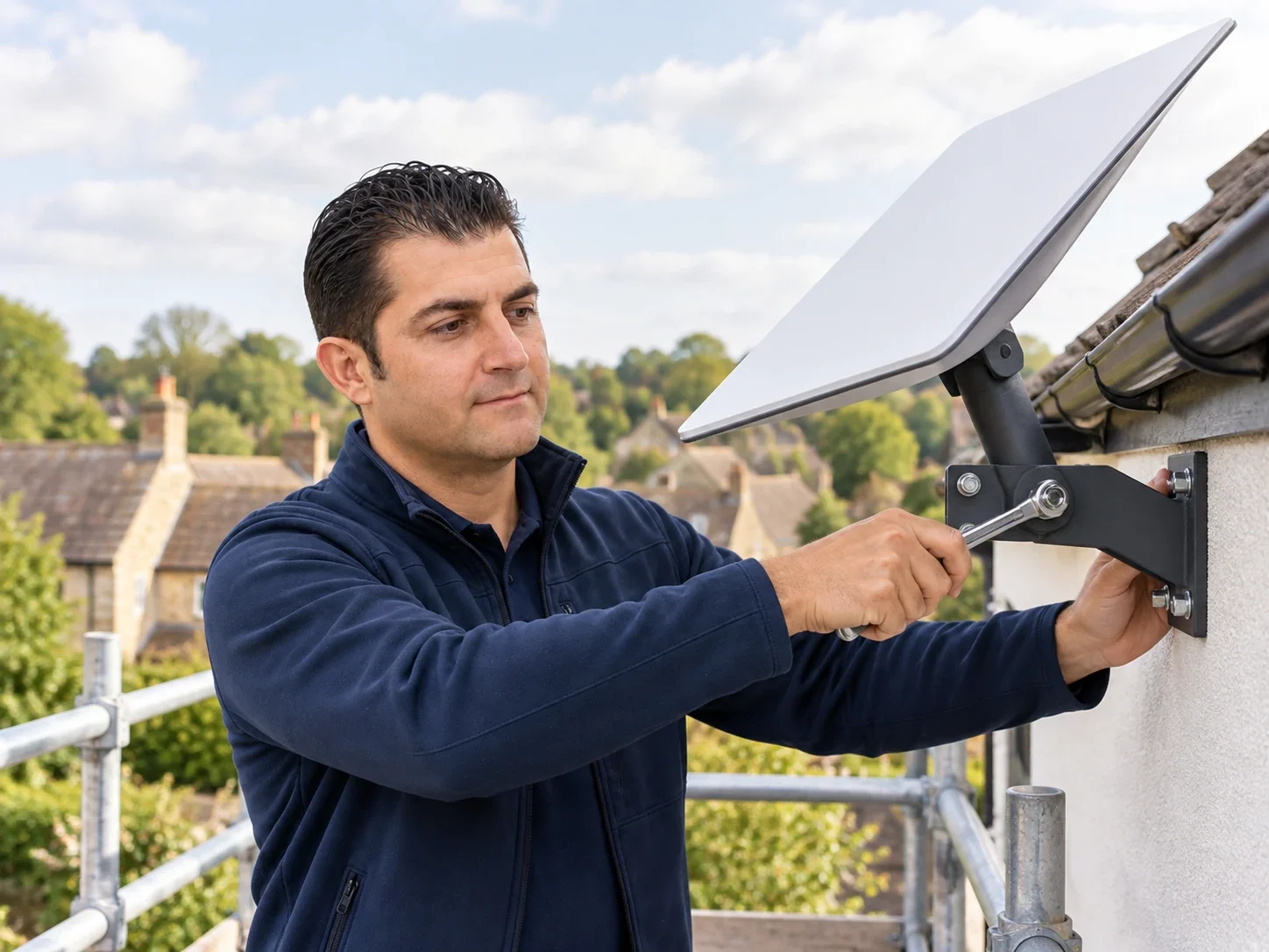 Electrician starlink installation at a customer property by MX2 Electrical