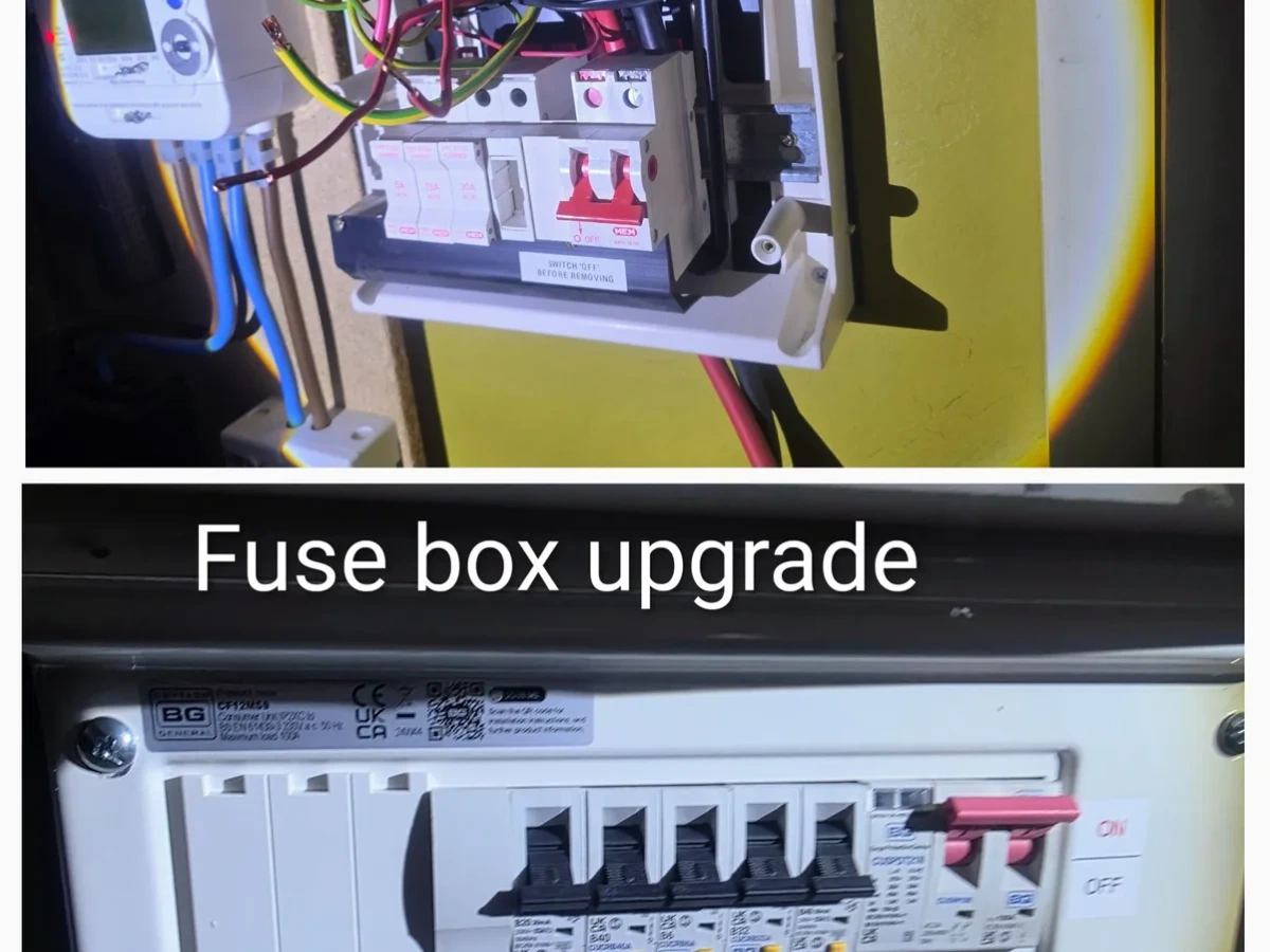 Fuse box upgrade with the new board labelled circuit by circuit