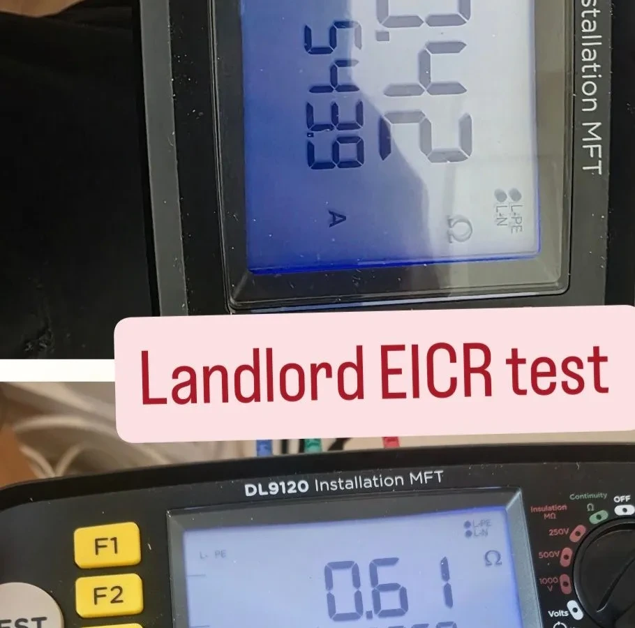 Earth loop impedance readings taken during a landlord EICR